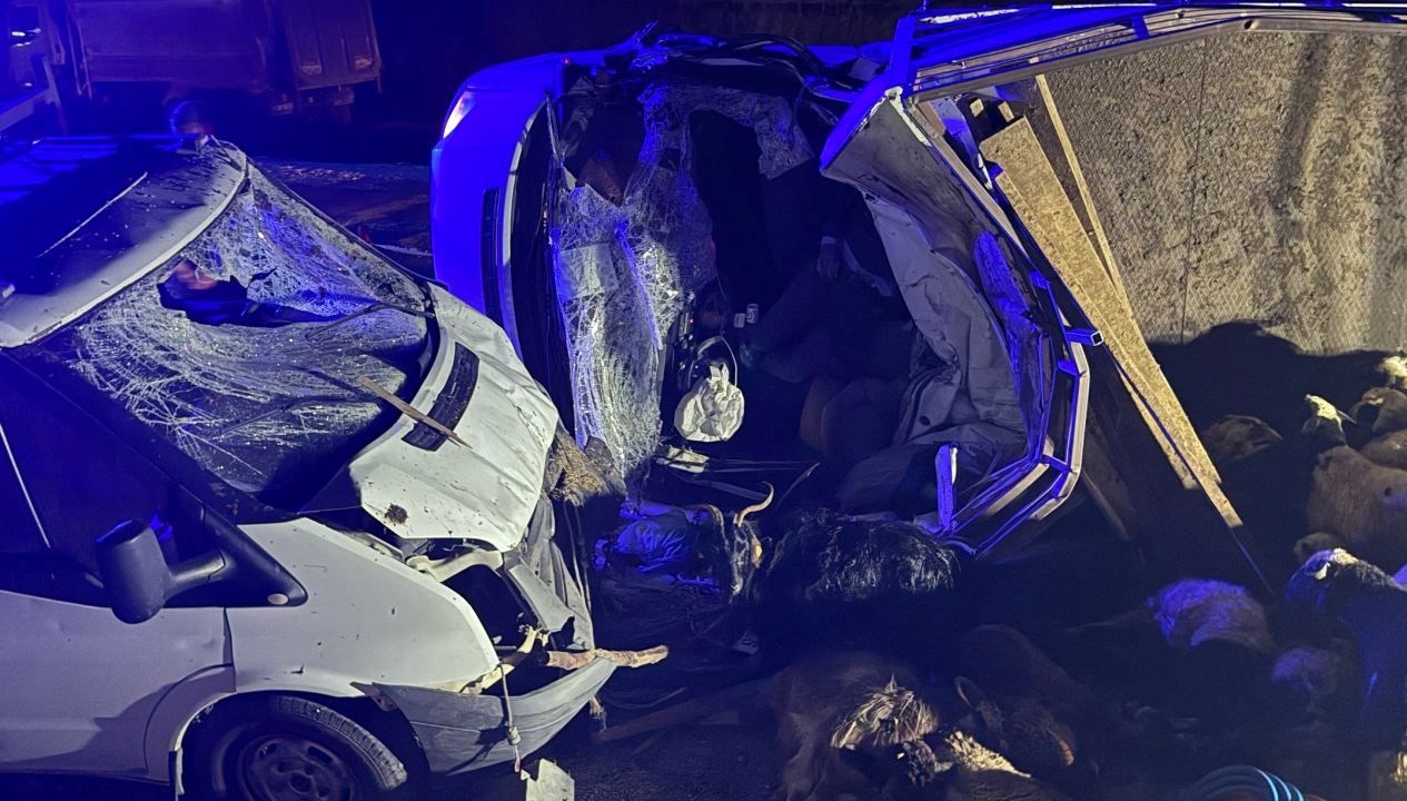 diyarbakirda iki kamyonet carpisti 2 olu 1 yarali PUxHsn3L