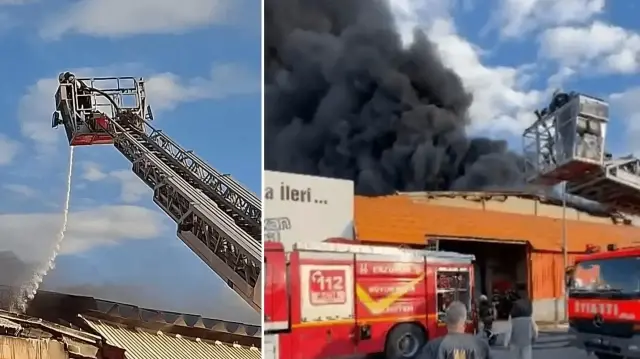 erzurumda boya fabrikasinda yangin ekiplerin mudahalesi suruyor VfVMZRxf